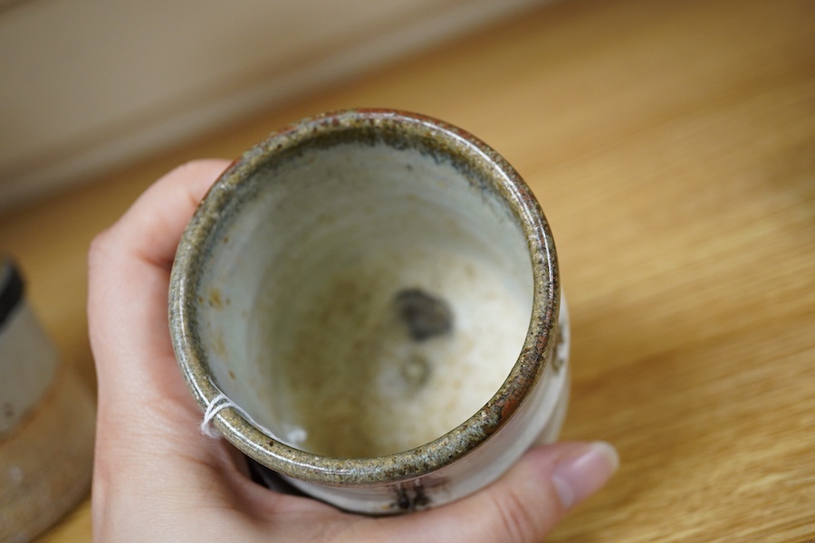 Jim Malone (b.1946), a glazed studio pottery cup, 10.5cm